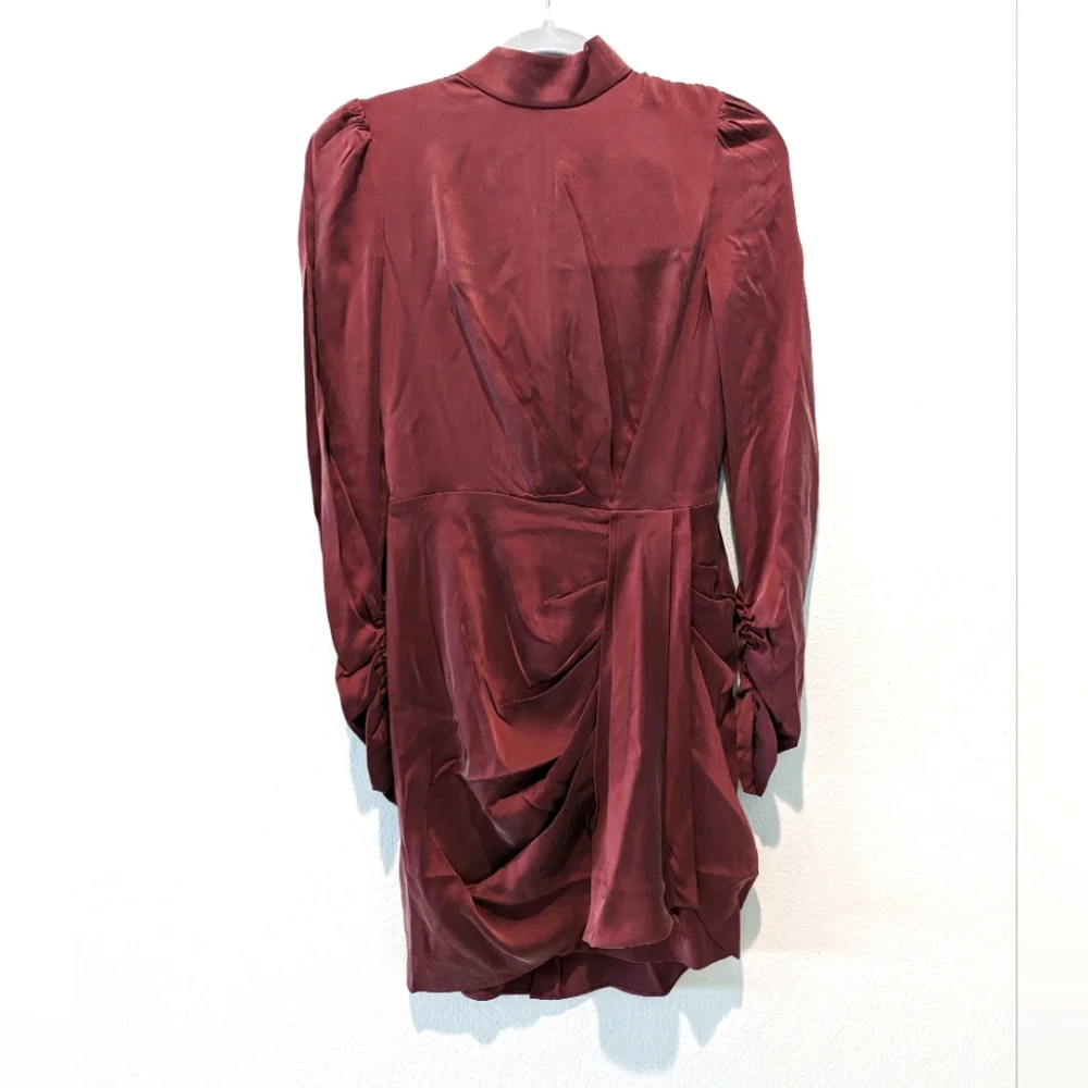 zimmerman silk drape dress Zimmermann Draped Silk-Blend Satin Mini Dress In Black - 65% Off